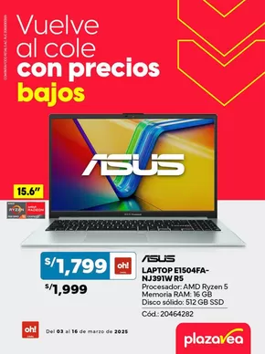 Catálogo Plaza Vea en Lima | INSERTO ELECTRO B2S N2 | 2025-03-03T00:00:00.000Z - 2025-03-16T00:00:00.000Z