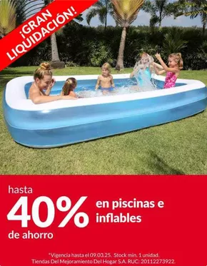 Catálogo Sodimac en Lima | 40% en piscinas e inflables | 2025-03-04T00:00:00.000Z - 2025-03-09T00:00:00.000Z