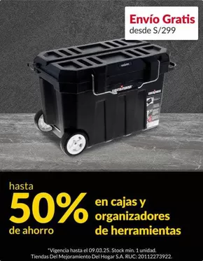 Catálogo Sodimac en Lima | 50% en cajas y organizadores de herramientas | 2025-03-04T00:00:00.000Z - 2025-03-09T00:00:00.000Z