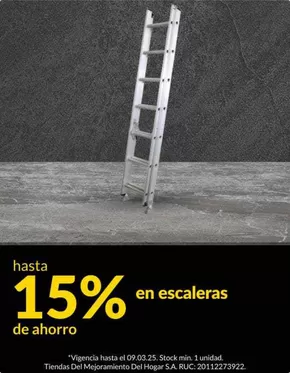 Catálogo Sodimac en Lima | 15% en escaleras | 2025-03-04T00:00:00.000Z - 2025-03-09T00:00:00.000Z