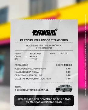 Catálogo Tambo en Lima | PARTICIPA EN RÁPIDOS Y TAMBEROS | 2025-03-10T00:00:00.000Z - 2025-04-02T00:00:00.000Z