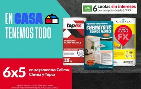 Catálogo Sodimac en Lima | 6x5 en pegamentos Celima,Chema y Topex | 2025-03-11T00:00:00.000Z - 2025-03-16T00:00:00.000Z