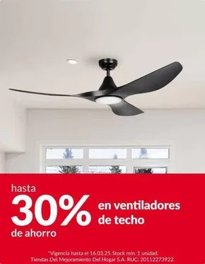 Catálogo Sodimac en Lima | hasta 30% en ventiladores de techo | 2025-03-11T00:00:00.000Z - 2025-03-16T00:00:00.000Z