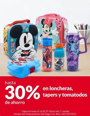 Catálogo Sodimac en Lima | hasta 30% en loncheras tapers y tomatodes | 2025-03-11T00:00:00.000Z - 2025-03-16T00:00:00.000Z