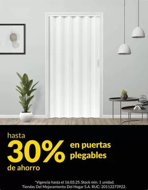 Catálogo Sodimac en Lima | hasta 30% en puertas plegables | 2025-03-11T00:00:00.000Z - 2025-03-16T00:00:00.000Z