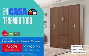 Catálogo Sodimac en Lima | Ropero 6 Puertas 1 Cajones 1 Zapatera | 2025-03-12T00:00:00.000Z - 2025-03-16T00:00:00.000Z